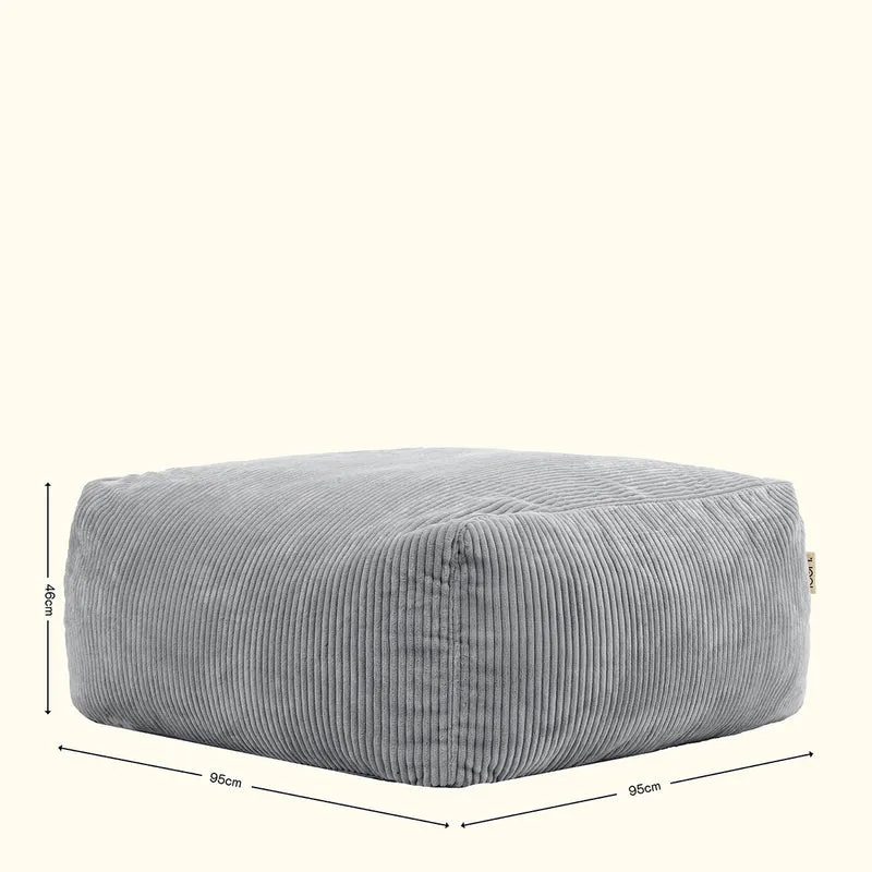 Zen Modularer Fußhocker, Jumbo Cord, Grau