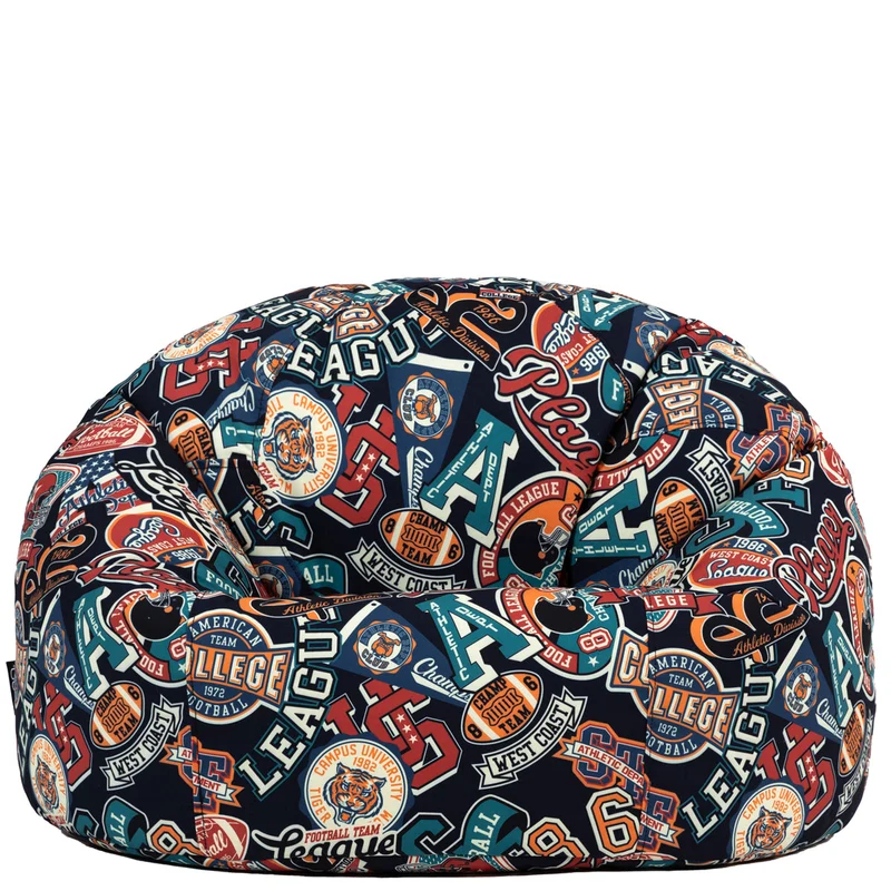 Teen Klassischer Sitzsack mit Varsity Fußball-Print, Mehrfarbig