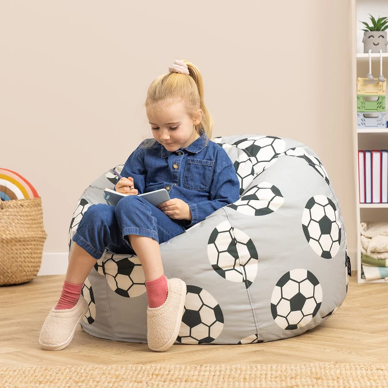 Klassischer Sitzsack für Teens, Fußball-Print, Mehrfarbig
