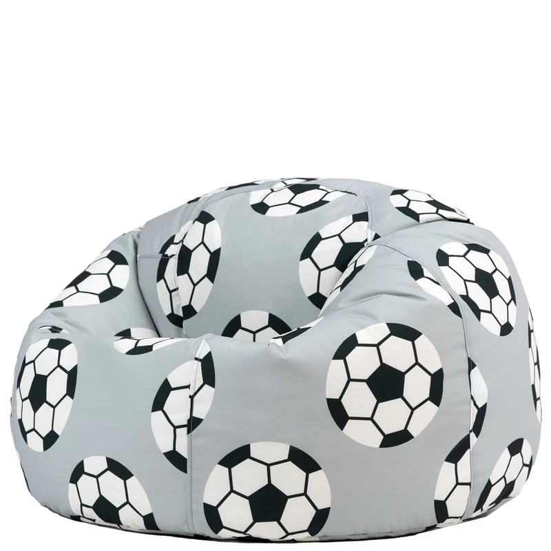 Klassischer Sitzsack für Teens, Fußball-Print, Mehrfarbig