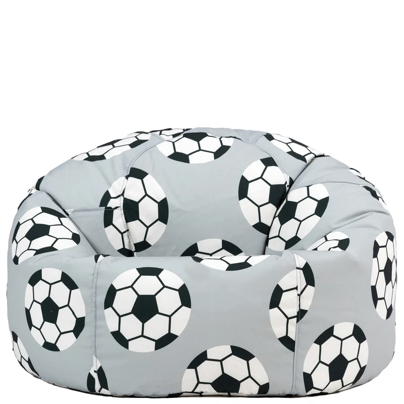 Klassischer Sitzsack für Teens, Fußball-Print, Mehrfarbig