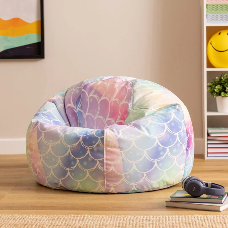 Klassischer Sitzsack für Teens, Ombre, Mermaid-Print, Mehrfarbig