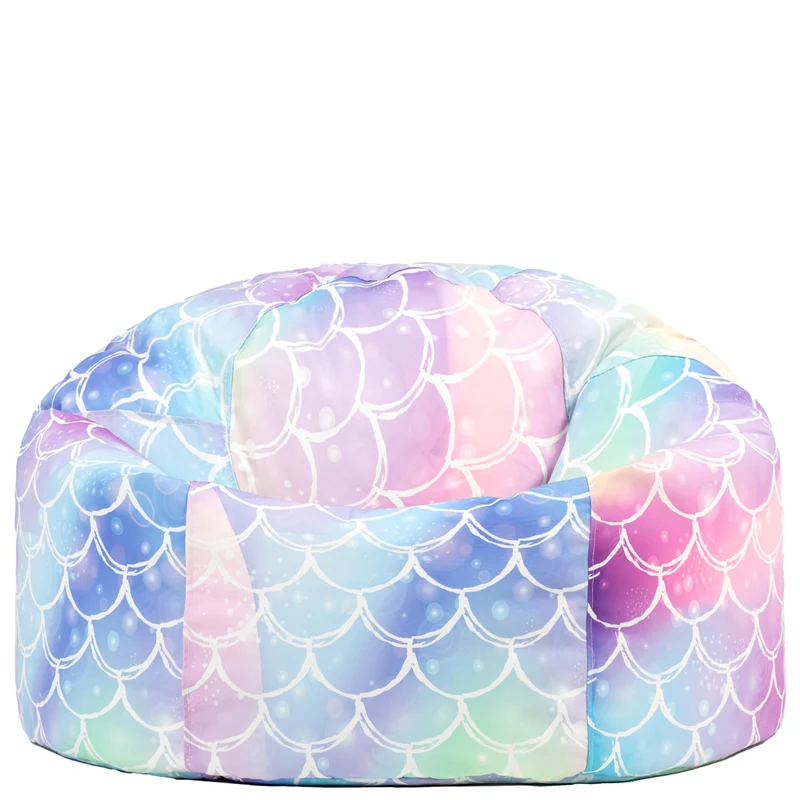 Klassischer Sitzsack für Teens, Ombre, Mermaid-Print, Mehrfarbig