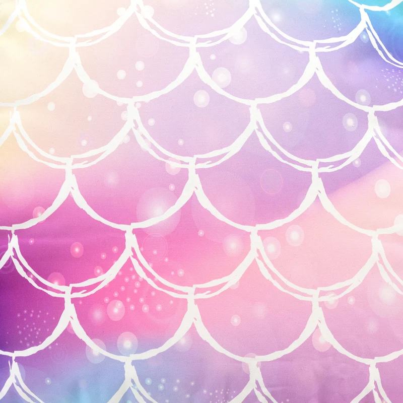 Klassischer Sitzsack für Teens, Ombre, Mermaid-Print, Mehrfarbig