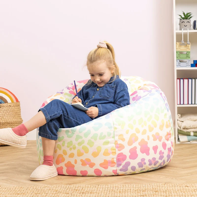 Klassischer Sitzsack für Teens, Ombre, Leoparden-Print, Mehrfarbig