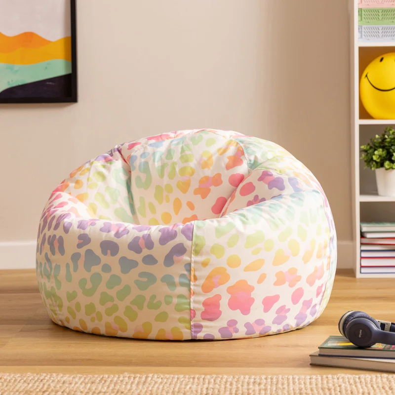 Klassischer Sitzsack für Teens, Ombre, Leoparden-Print, Mehrfarbig
