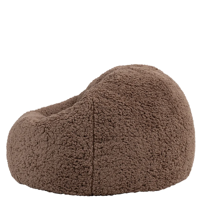 Kingston Klassischer Sitzsack für Teens, Teddy-Fleece, Mokka-Braun