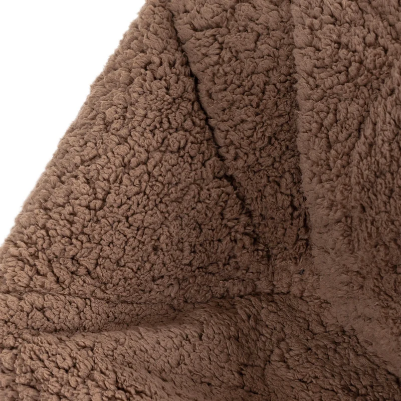 Kingston Klassischer Sitzsack für Teens, Teddy-Fleece, Mokka-Braun