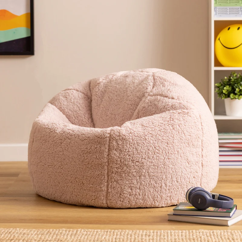 Kingston Klassischer Sitzsack für Teens, Fleece, Hellrosa