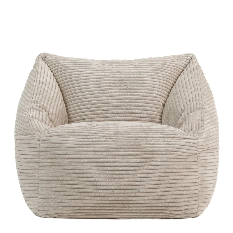 Morgan Sessel-Sitzsack für Kinder, Cord, Stein