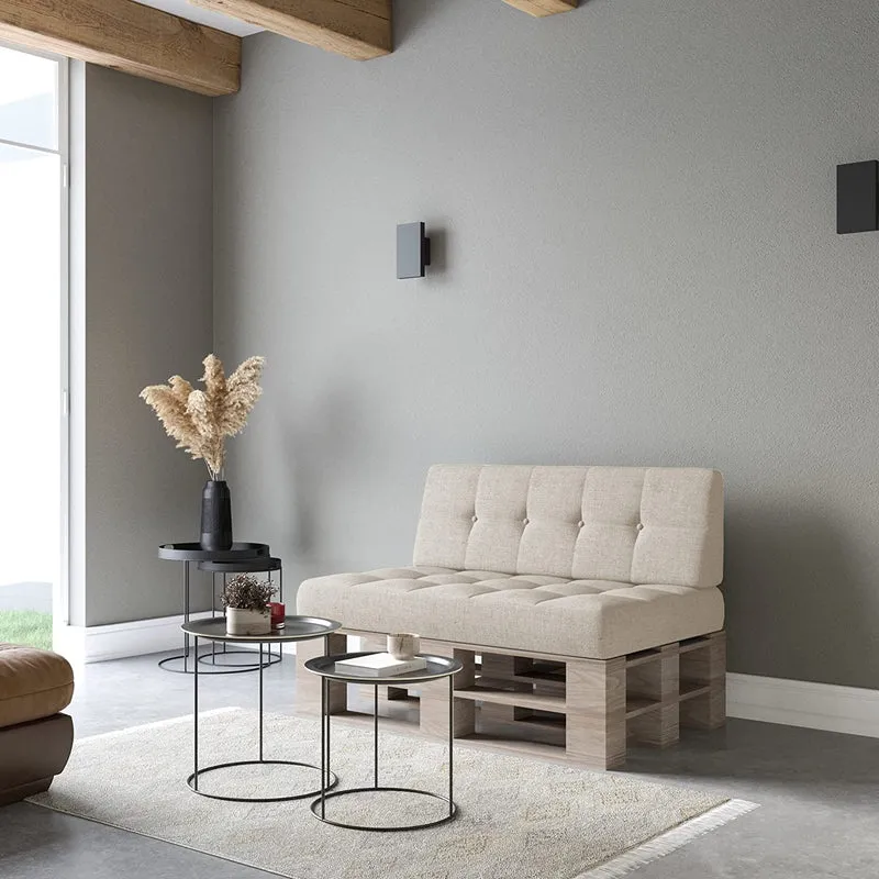 Palettenkissen Palettenauflage Schräg Geschnitten Gesteppt Palettenpolster Gartenkissen Garten Kissen Indoor Outdoorkissen Farben und Größen