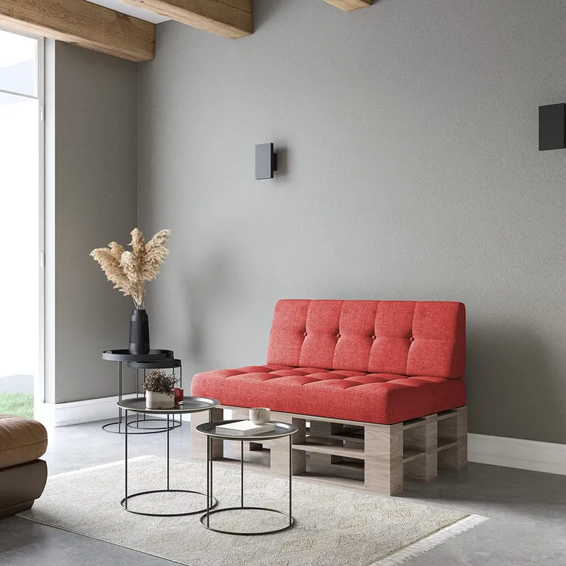 Palettenkissen Palettenauflage Schräg Geschnitten Gesteppt Palettenpolster Gartenkissen Garten Kissen Indoor Outdoorkissen Farben und Größen