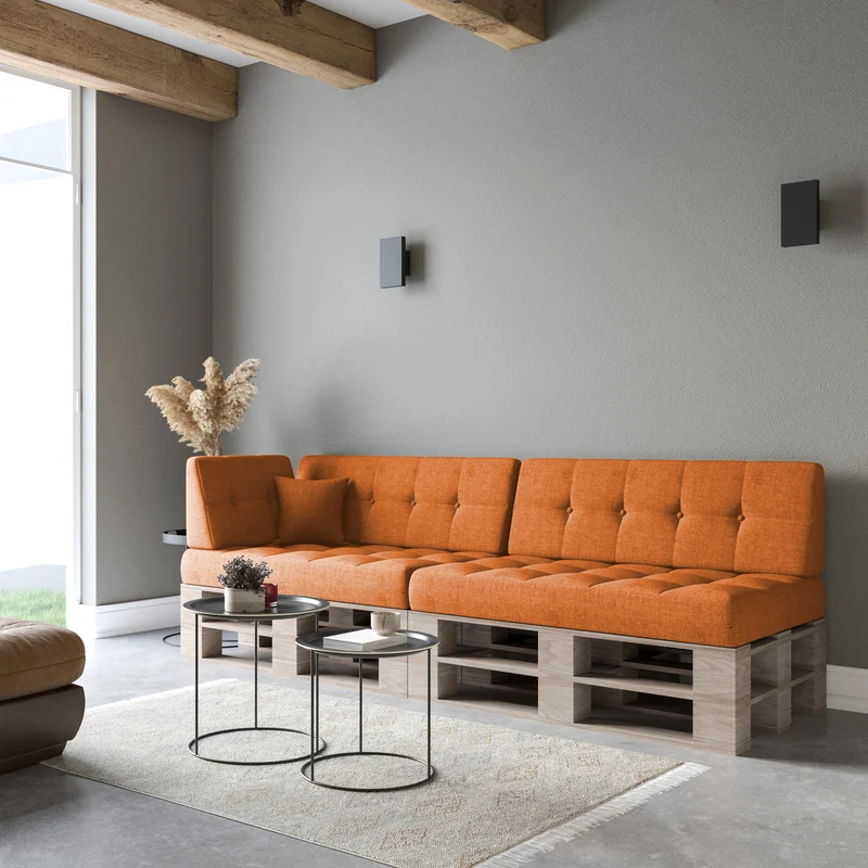 Palettenkissen Palettenauflage Schräg Geschnitten Gesteppt Palettenpolster Gartenkissen Garten Kissen Indoor Outdoorkissen Farben und Größen