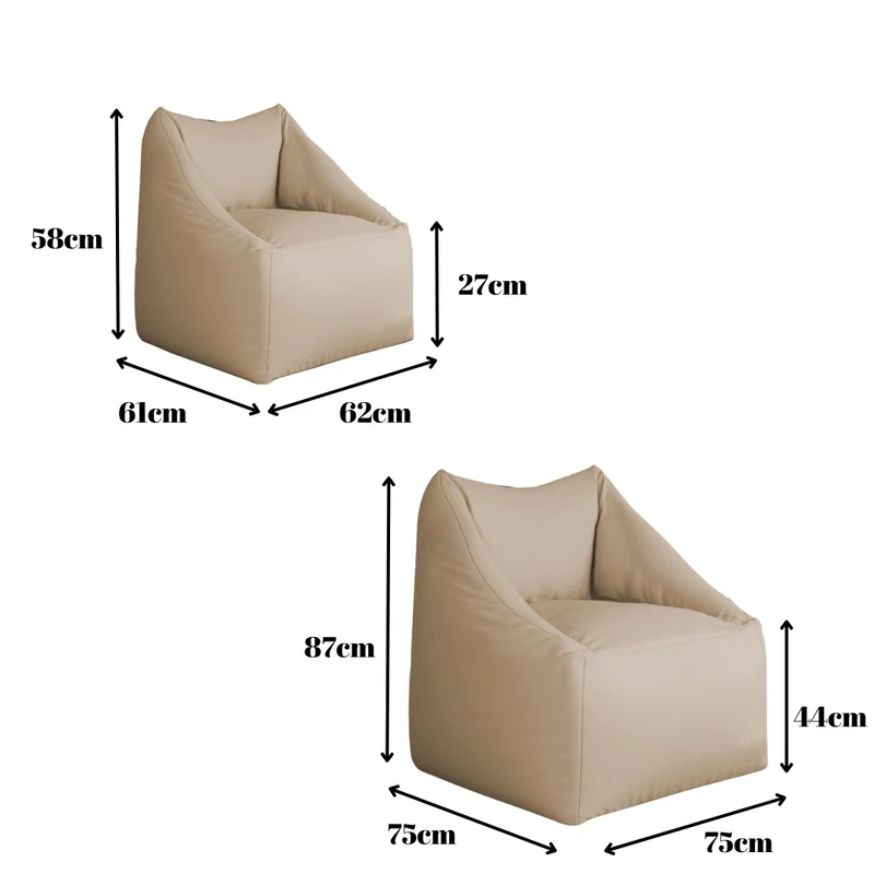 Sitzsack wasserdicht Sitzkissen Bodenkissen Sessel Gartenkissen mit Rückenlehne