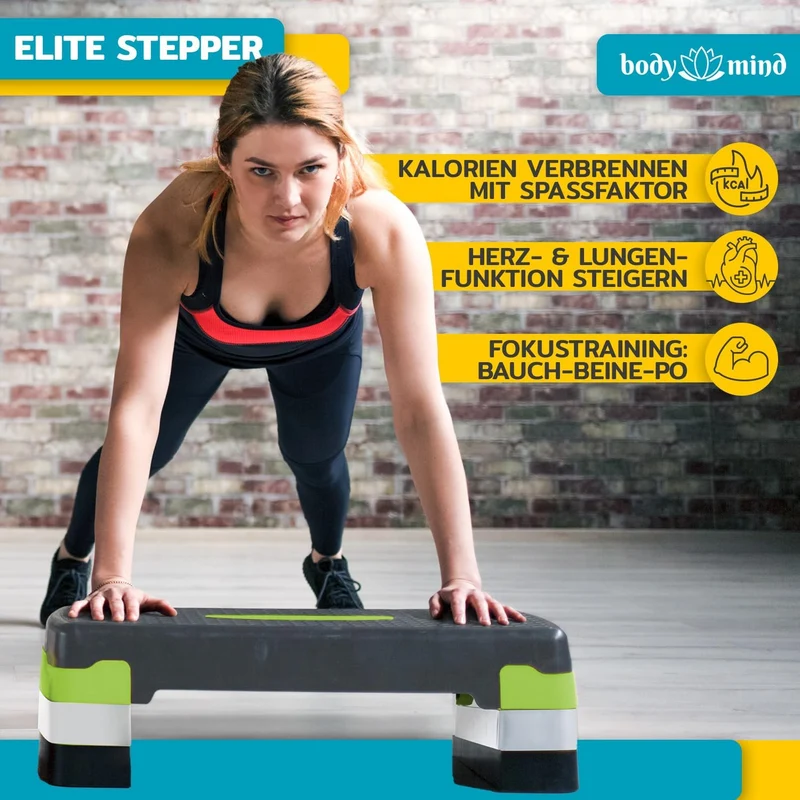 body & mind Aerobic Stepper – höhenverstellbar in 3 Ausführungen