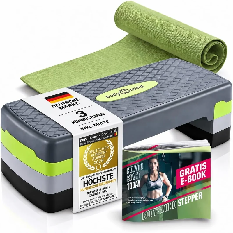 body & mind Aerobic Stepper – höhenverstellbar in 3 Ausführungen