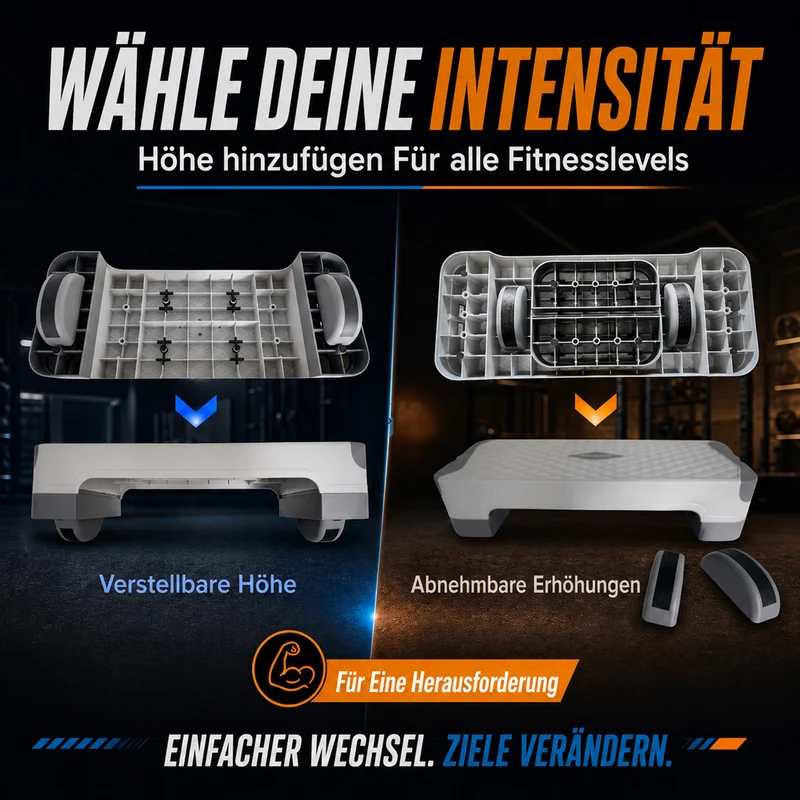 body & mind Aerobic Stepper – höhenverstellbar in 3 Ausführungen