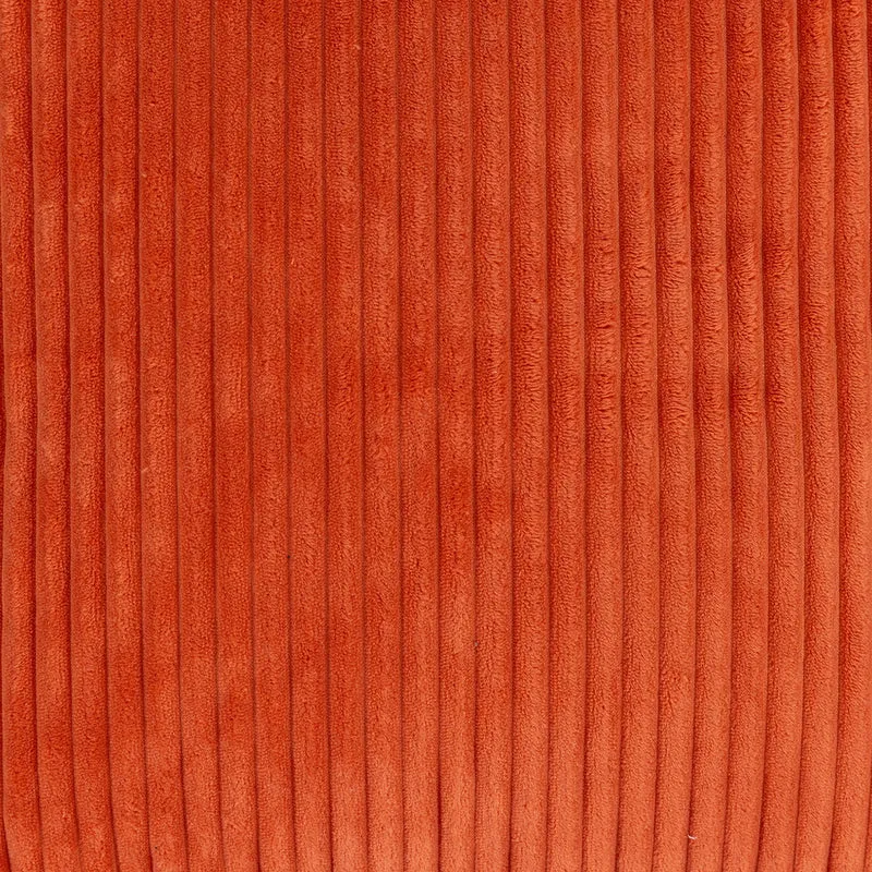 Milano Runder Fußhocker, Cord, Terrakotta