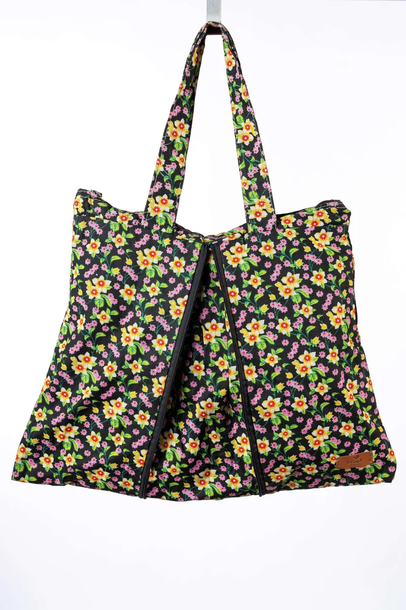 City Shopping Handtasche - Flores (Blumen), Flex
