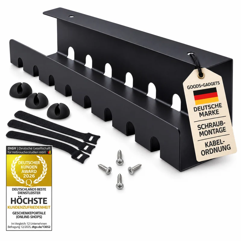 Kabelkanal Schreibtisch 2er Set - Kabelmanagement Ordnungssystem