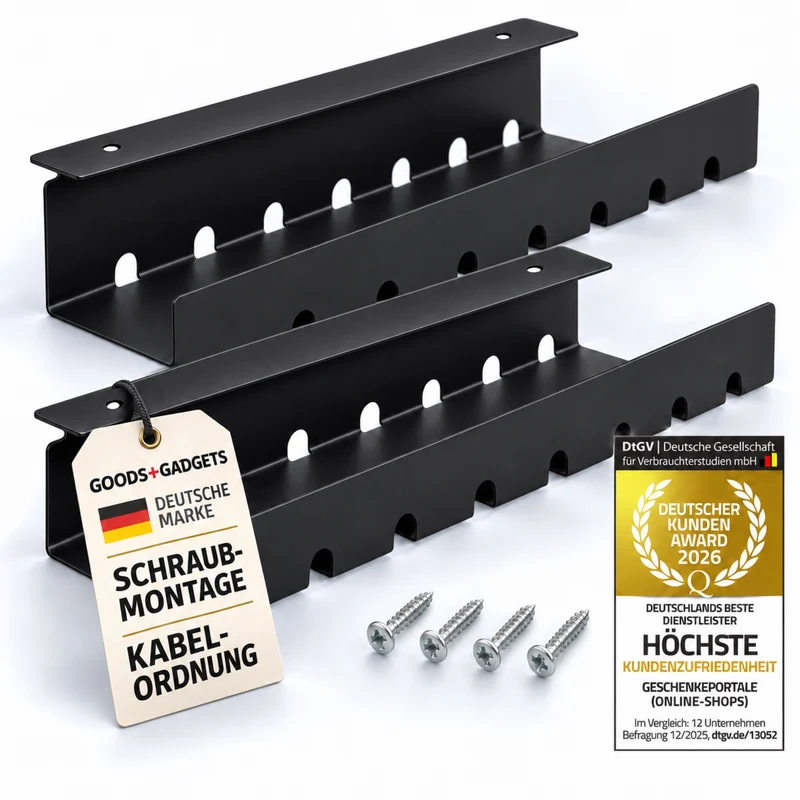 Kabelkanal Schreibtisch 2er Set - Kabelmanagement Ordnungssystem