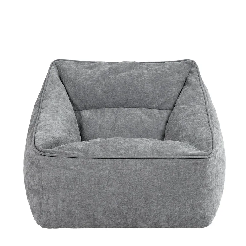 Natalia Sessel-Sitzsack mit Chenille-Bezug, grau