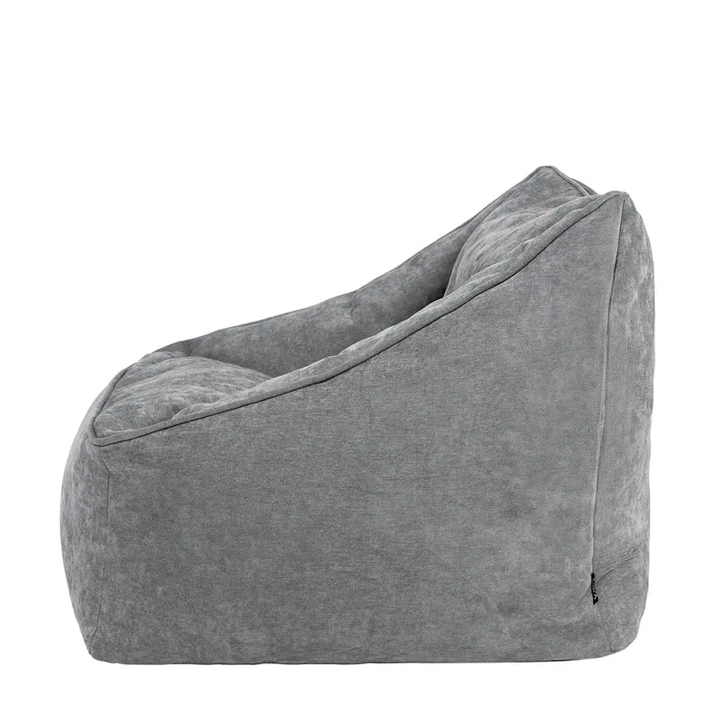 Natalia Sessel-Sitzsack mit Chenille-Bezug, grau