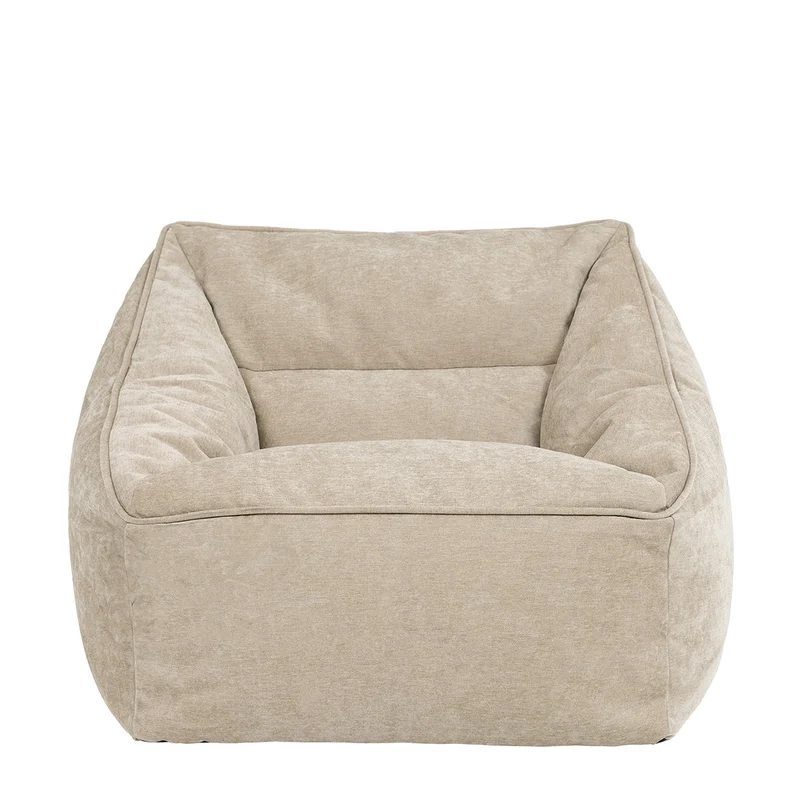 Natalia Sessel-Sitzsack mit Chenille-Bezug, naturfarben