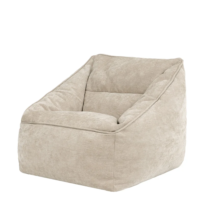 Natalia Sessel-Sitzsack mit Chenille-Bezug, naturfarben
