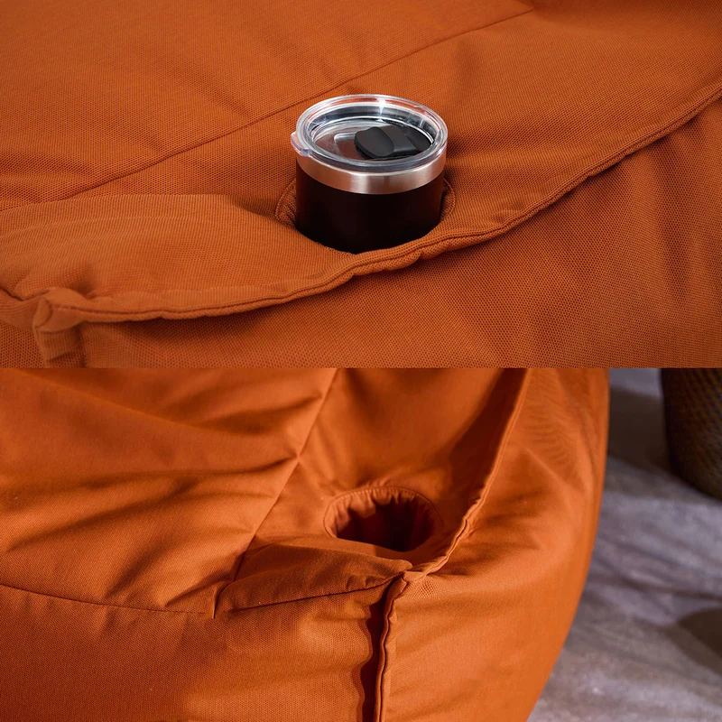 Alo Sessel-Sitzsack, Olefin, Gebranntes Orange