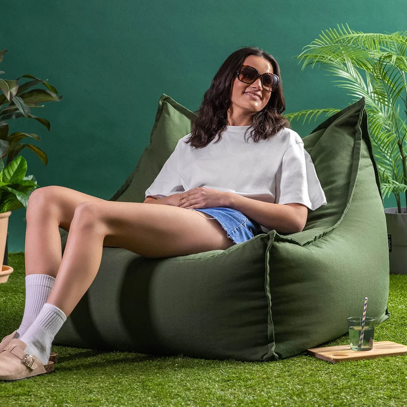Alo Sessel-Sitzsack, Olefin, Khaki-Grün