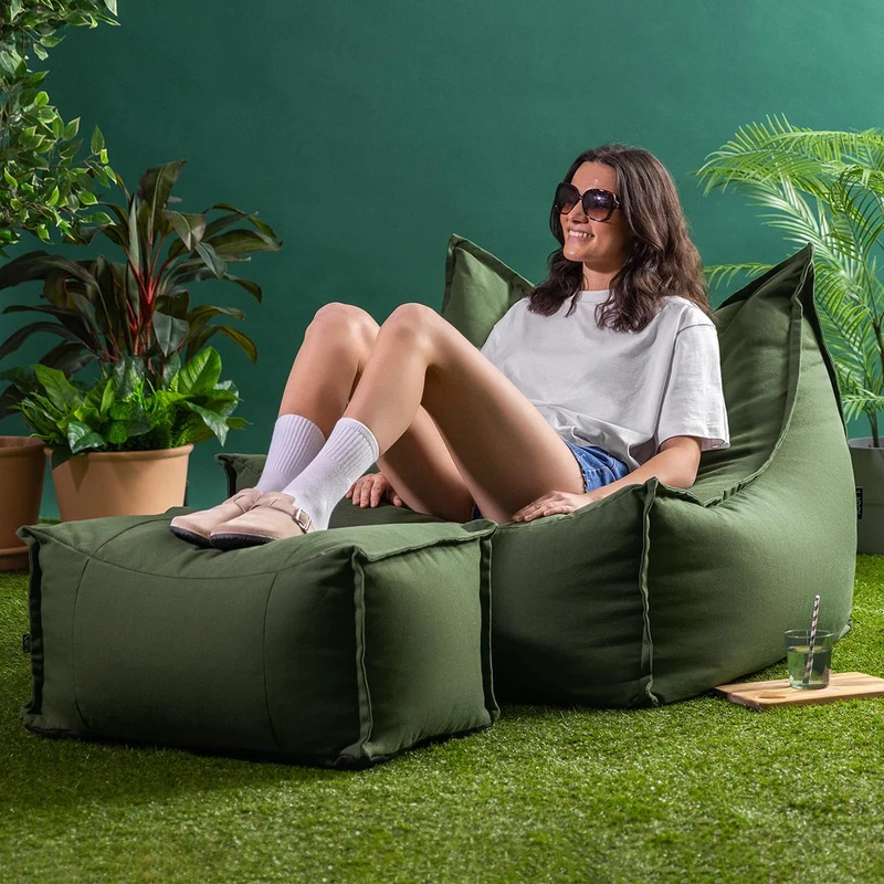 Alo Sessel-Sitzsack, Olefin, Khaki-Grün