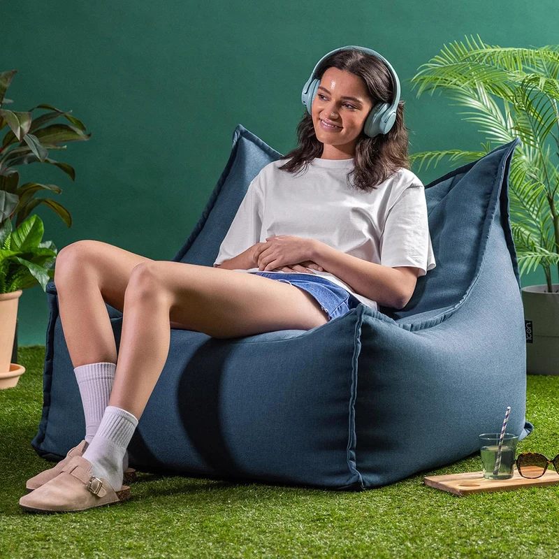Alto Sessel-Sitzsack, Olefin, Denimblau