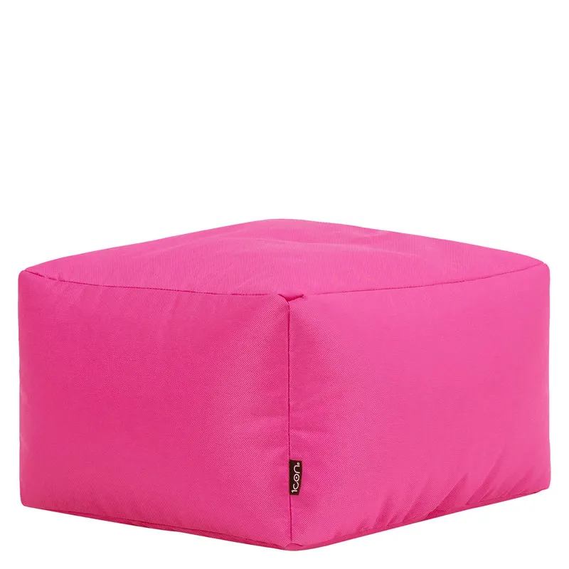Sitzsack-Fußhocker für drinnen und draußen – Rosa