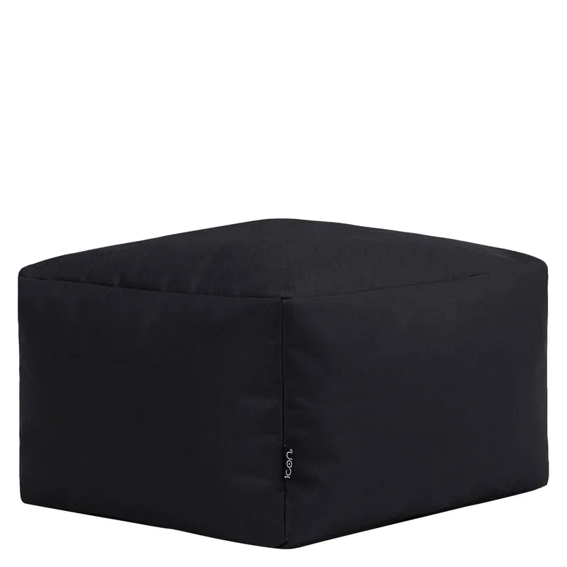 Sitzsack-Fußhocker für Innen und Außen – Schwarz