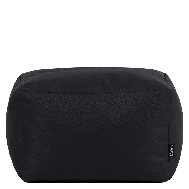 Sitzsack-Fußhocker für Innen und Außen – Schwarz