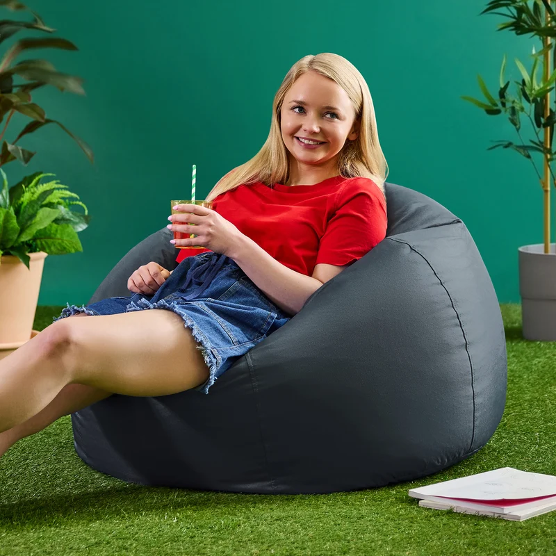 Kingston Wasserabweisender Klassischer Sitzsack – Anthrazit