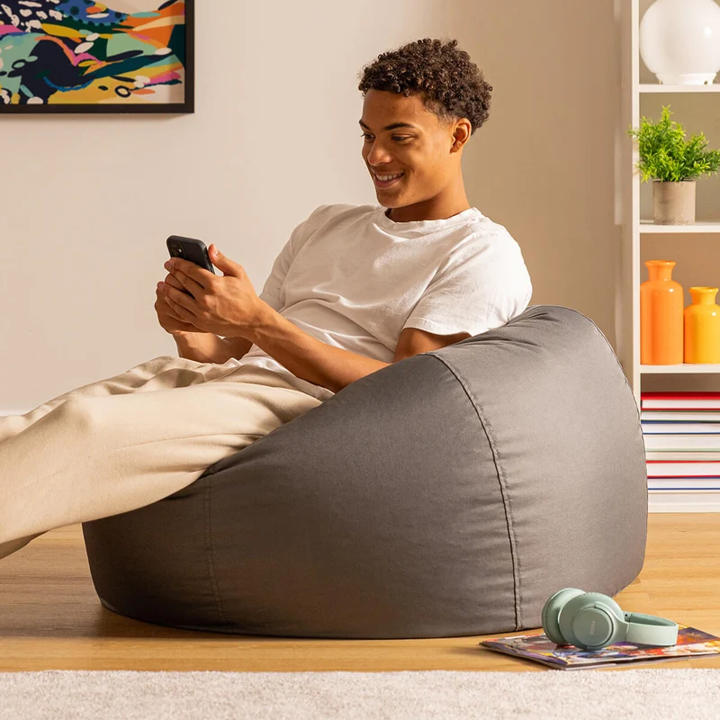 Kingston Wasserabweisender Klassischer Sitzsack – Anthrazit