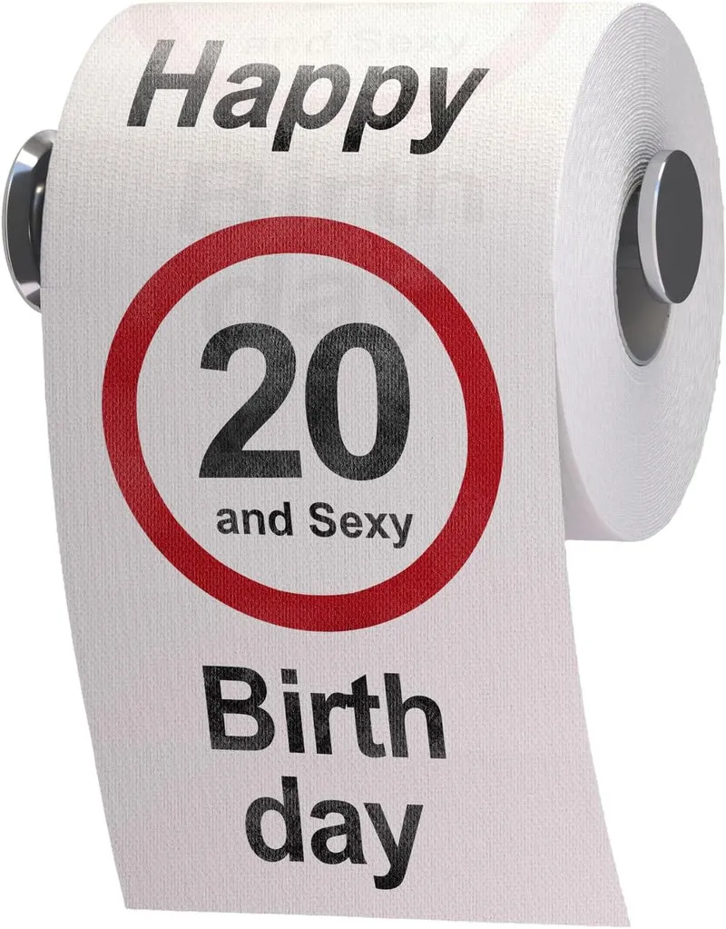 Lustiges Toilettenpapier zum 20. Geburtstag - Witziges Geschenk