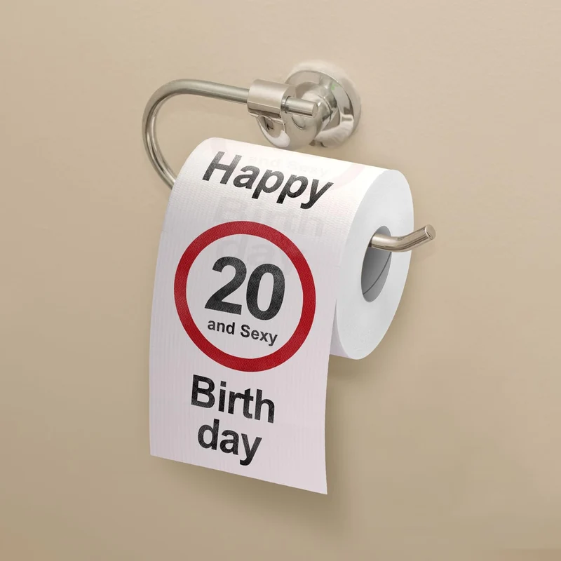 Lustiges Toilettenpapier zum 20. Geburtstag - Witziges Geschenk