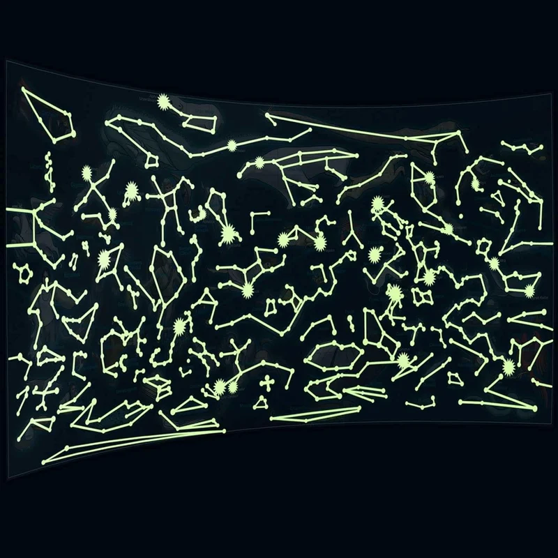Leuchtendes Sternenhimmel Poster 100x44cm - XXL Wanddeko Kinderzimmer