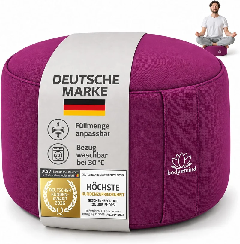Yoga Meditationskissen - Ergonomisches Bodenkissen zur Entspannung
