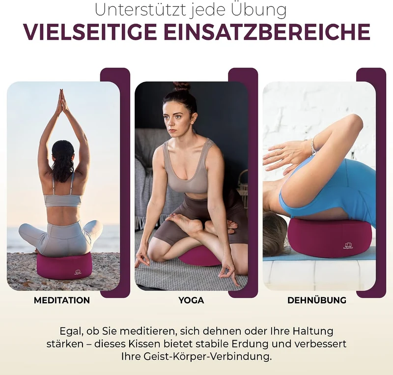 Yoga Meditationskissen - Ergonomisches Bodenkissen zur Entspannung