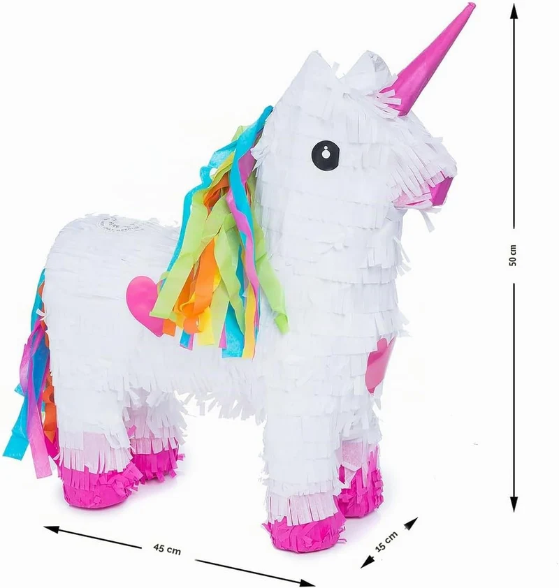 Piñata Set für Kindergeburtstag mit Stab & Augenmaske – Bunter Spaß