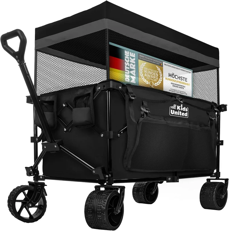 Faltbarer Bollerwagen - Strand-Buggy mit XXL Rädern & Bremse