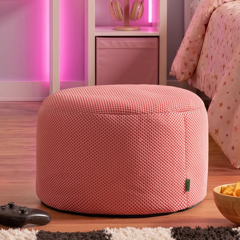 Gaming Klassischer Sitzsack, Performance-Mesh, Pastellrosa