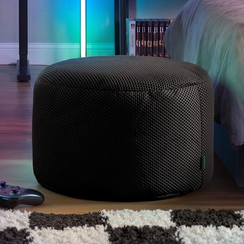 Gaming Klassischer Sitzsack, Performance-Mesh, Mitternachtsschwarz