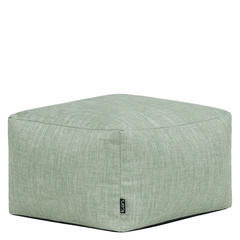 Amara Gewebter, Quadratischer Fußhocker, Outdoor, Salbeigrün