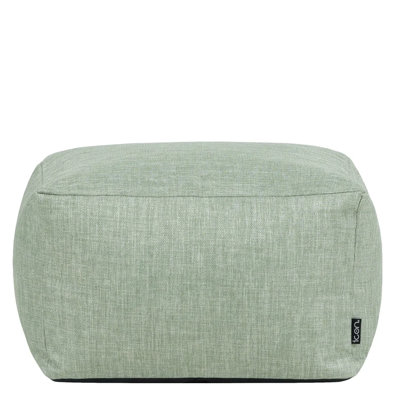 Amara Gewebter, Quadratischer Fußhocker, Outdoor, Salbeigrün