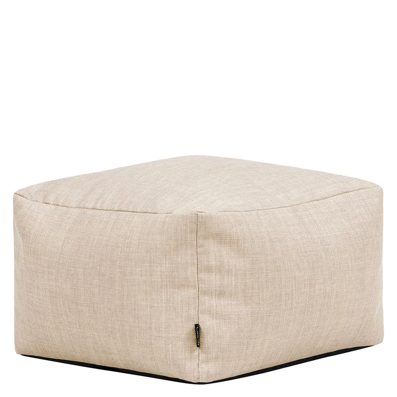 Amara Quadratischer Fußhocker, Outdoor, Naturfarbe